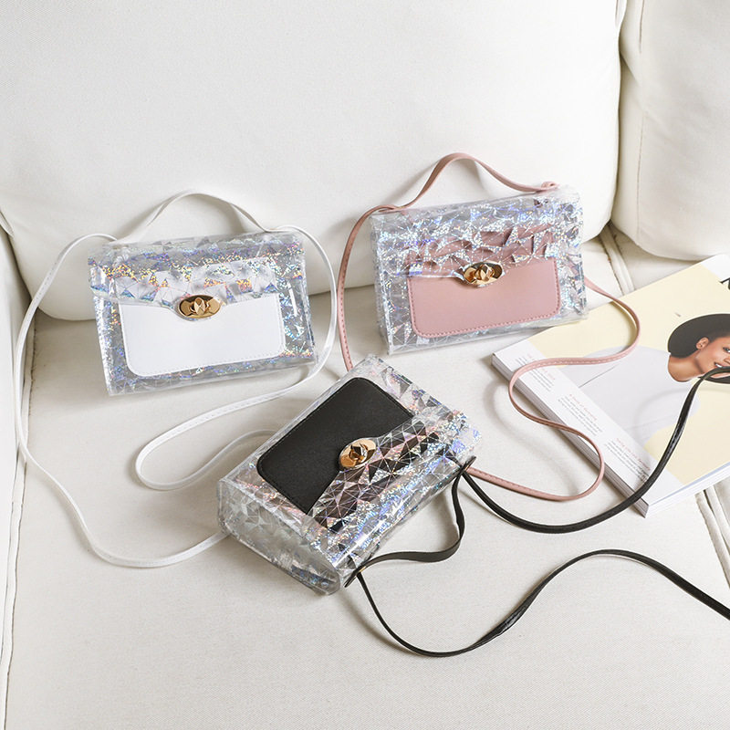广州女包2022夏季韩版撞色碎花透明锁扣手机包单肩斜跨手提小方包,运动包/户外包/配件,挎包/拎包/休闲包,淘宝优惠券,粉丝福利购,淘宝优惠卷