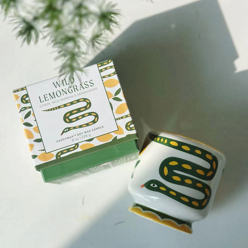 美国进口PADDYWAX地中海风情系列陶瓷香薰氛蜡烛安神睡眠精油旅行