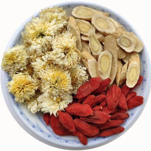 下火茶黄芪菊花枸杞泡水喝