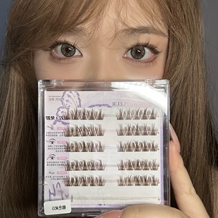 温柔清透m55焦糖色假睫毛自然仿真漫画国风cos浓密中式 狐狸免胶款