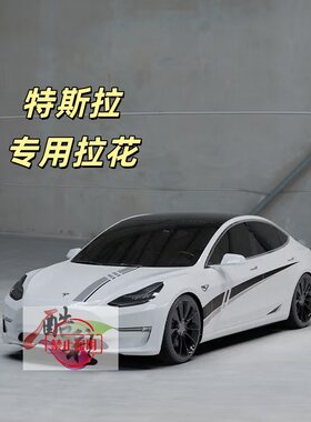 适用於特斯拉model3焕新版专用拉花贴纸车身装饰贴膜汽车改装拉花