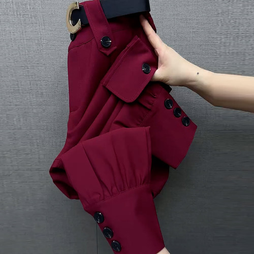 2026新款工装哈伦九分女裤宽松