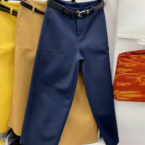 夏季纯色高腰大码女阔腿长裤