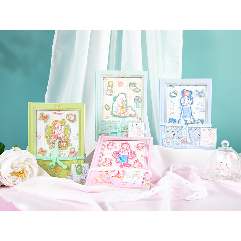 创意原创插画立体封面彩页记事本