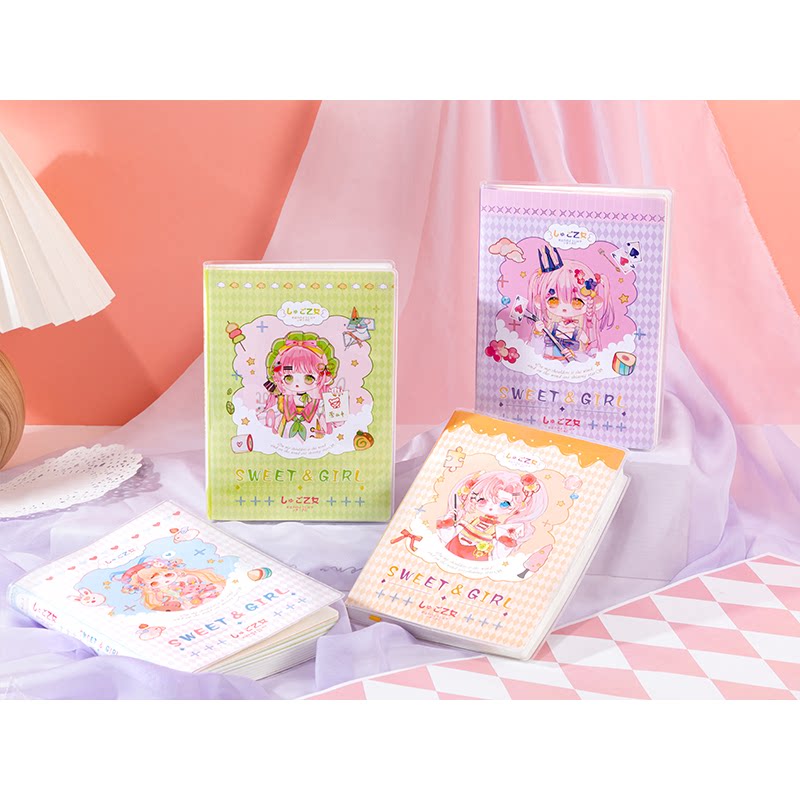 伊莎儿36k128张胶套本甜心少女彩页多功能手帐本学生日记本记事