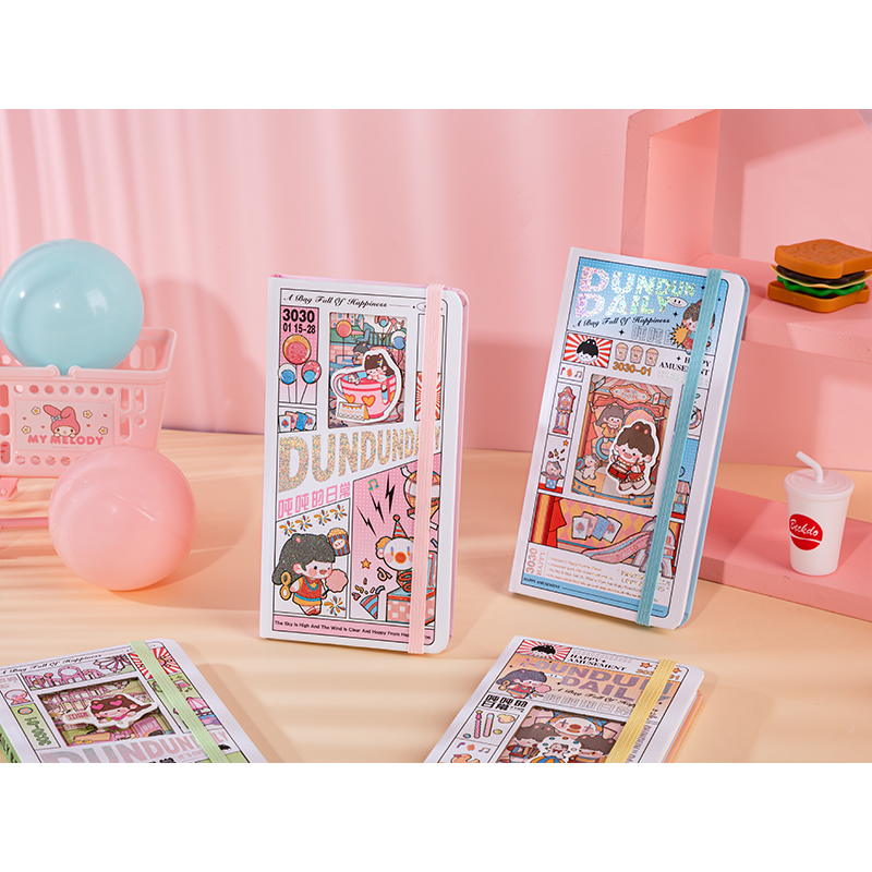 洢杉纸面手账绑带镂空立体