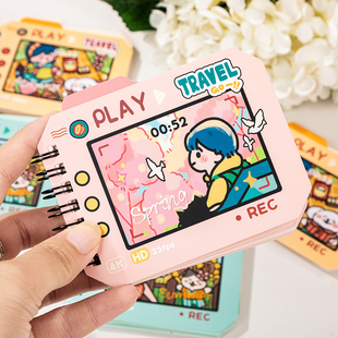 伊莎儿原创插画系列掌心线圈本彩页手账螺旋本便携记事本日记