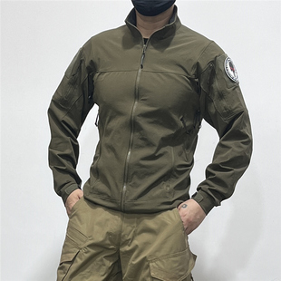 军鸟LEAF四面弹力修身 软壳夹克户外战术外套春秋橘皮纹迷彩防水帅