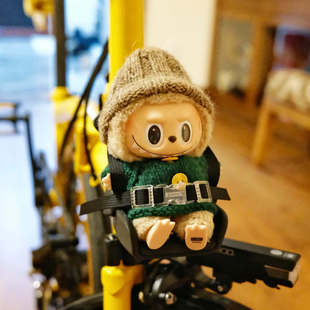 适用brompton小布折叠自行车配件猪鼻扣小座椅装饰卡通玩偶lABUBU