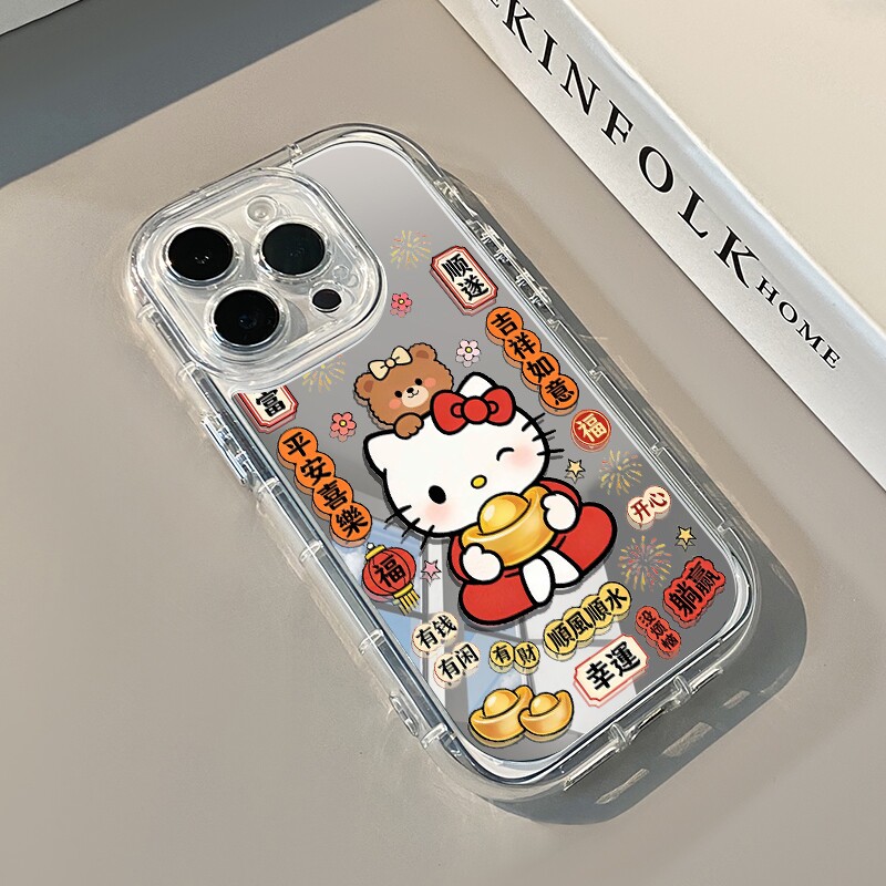 适用于苹果iPhone8Plus (全型号) 手机壳 镜面补妆 全包防护 精孔镜头 个性 iPhone12简约 iPhone6高级iPhone