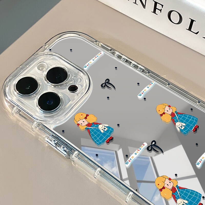 适用于苹果iPhone15Plus (全型号) 手机壳 补妆镜面 镜头防护 气囊防摔 经典 iPhone13 简约 iPhone6 质感iPh