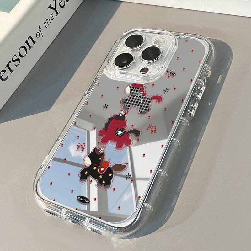 适用于苹果iPhoneXR (全型号) 手机壳 补妆镜面 精孔全包 气囊防摔 经典 iPhone14 简约 iPhone6Plus 软边iPh