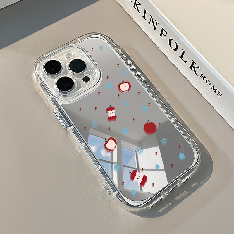 适用于苹果iPhone17ProMax (全型号) 手机壳 镜面补妆镜 气囊防摔 高颜值 iPhone13 简约 iPhone8Plus 轻薄 i