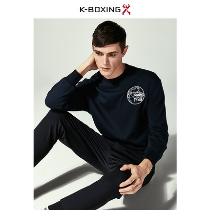 【专柜新品】劲霸2018春季主题元素卫衣款长袖棉T恤男|VTXA1380