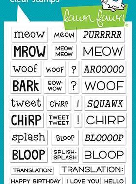 Lawn Fawn *透明图章/印章 #LF1964 Critter Chatter: Pets 宠物