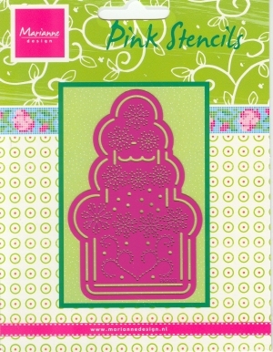 Marianne *金属模板 #PK9001 Pink Stencils -Wedding cake