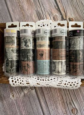 Prima*手帐桶装纸胶带 #599935/630553 Decorative Tape 复古风格