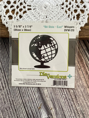 Die-Versions *切割模板刀模 #DVW219 Old Globe - East 地球仪