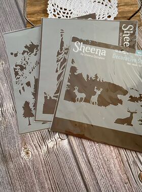 Sheena Douglass *塑料模板 #SD-STEN-CITY /LIB /SD-STEN-DEER