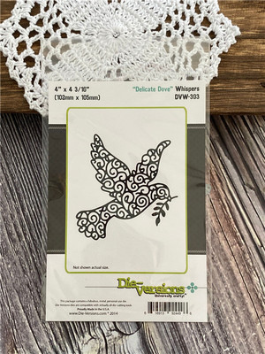 Die-Versions*进口切割模板/刀模 #DVW-393 Delicate Dove 和平鸽