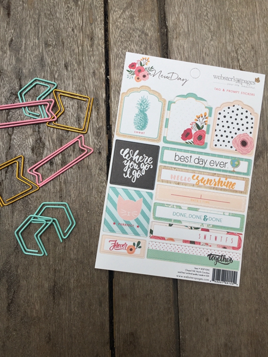 Webster's Pages *卡纸贴纸标签 #WSP109C New Day Tag Prompt