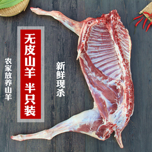 无皮山羊半只羊全羊整羊放养山羊带皮羊排羊前腿后腿羊肉新鲜现杀