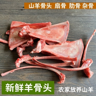 新鲜羊骨头 羊肋骨 羊扇骨 羊杂骨 山羊骨头 脆骨羊油 没羊肉骨头