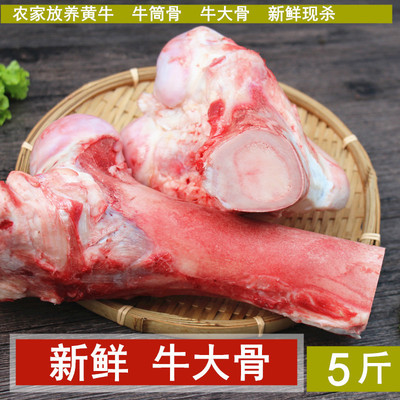 新鲜牛骨头5斤牛大骨 整根牛棒骨牛筒骨牛腿骨黄牛骨头炖汤牛骨髓