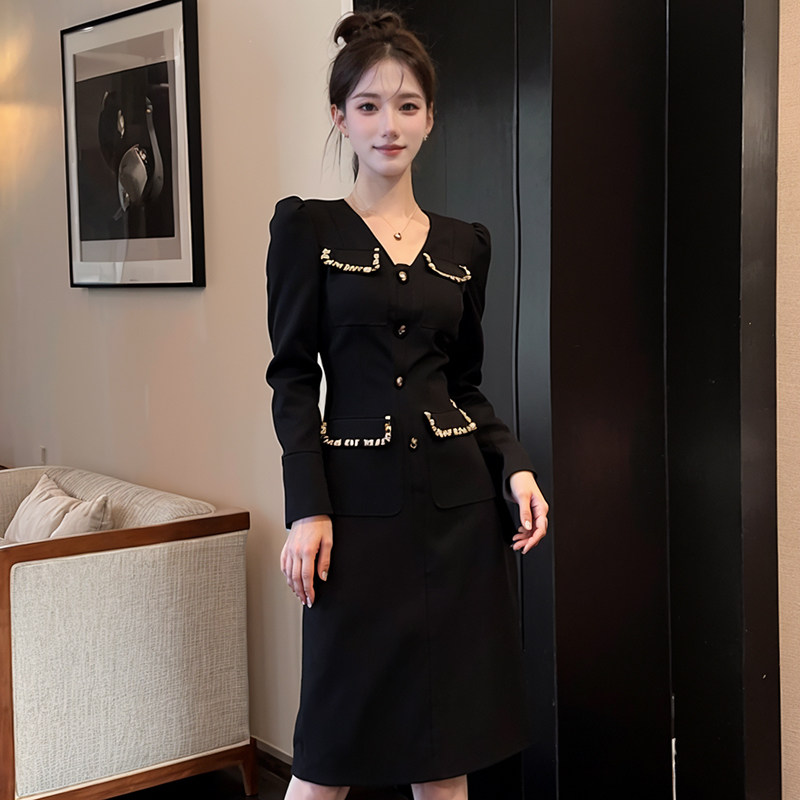 直筒包臀职业连衣裙女
