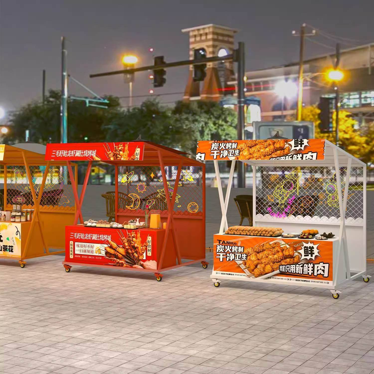 创意活夜摊位架市无品牌\/集动帐架篷棚市展示架商业展会售卖地摊