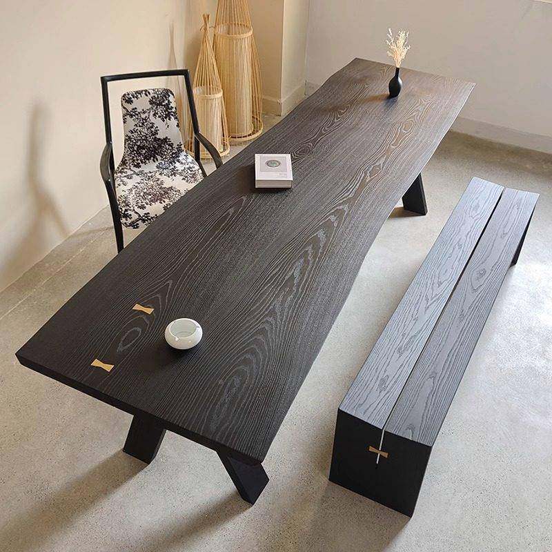 侘铮铮铁骨寂木风白蜡木茶桌茶台碳化黑餐桌洽谈办公桌民实宿接待,住宅家具,家用茶台/茶桌,淘宝优惠券,粉丝福利购,淘宝优惠卷