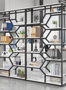 墙厅木陈列架钢铁艺书置物A00856架隔断客落地铁艺办公室架多层架