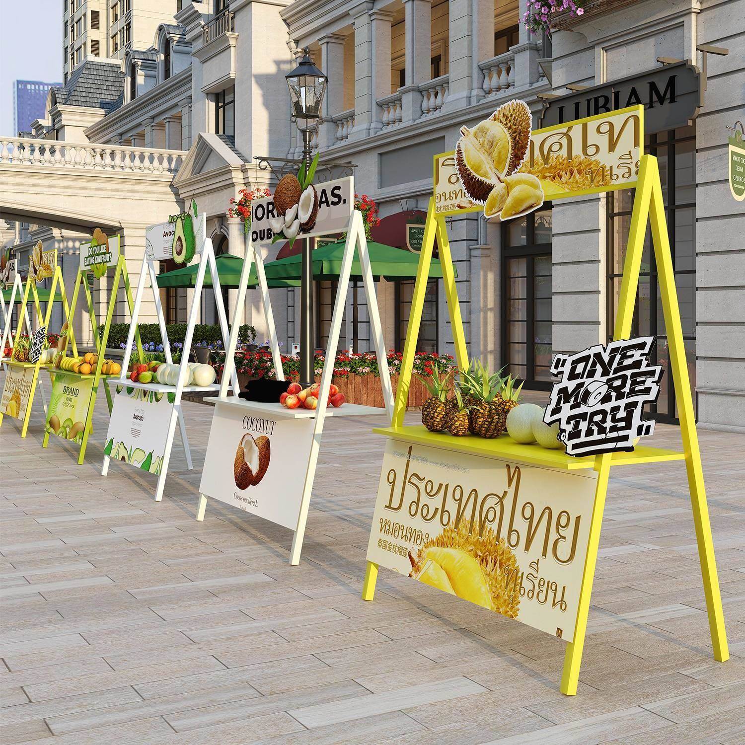 商户外无品牌\/市街集摊位展示架摊商业广场活动摆货架景区业街铁