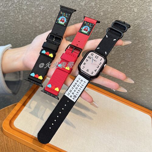 苹果applewatch通用尼龙休闲表带