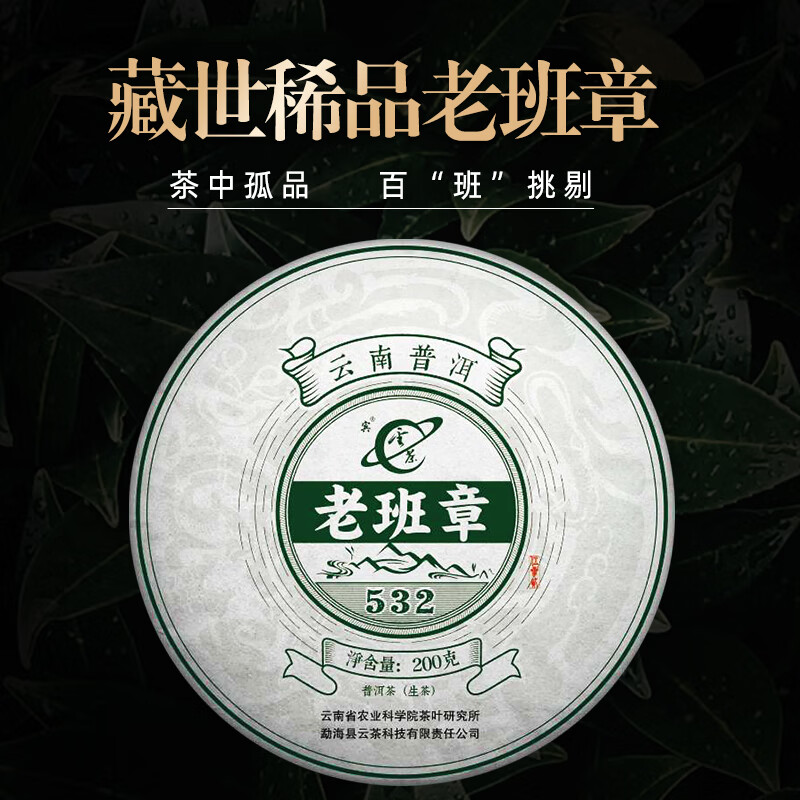 买五送一云南茶科所云茶科技2022老班章普洱茶生茶古树头春纯料 茶 普洱 原图主图