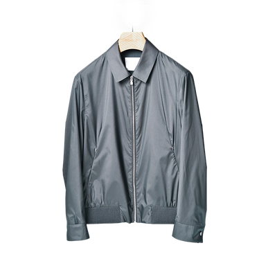 翻领春秋宽松薄款亮面夹克