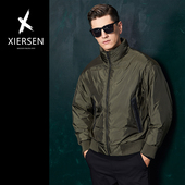 外套休闲修身 冬季 夹克轻薄时尚 立领鹅绒羽绒服男士 欧洲站轻奢新款