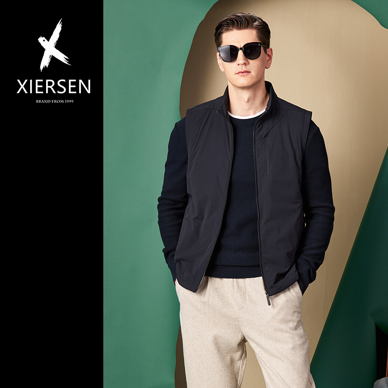 秋冬欧洲站轻奢薄款棉服马甲无袖