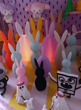 3D打印兔子装饰摆件可爱风简约卡通桌面兔子装饰摆件复活节兔子