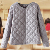 秋冬新款 胖妈妈装 宽松棉衣外套 羽绒棉服女内胆加肥加大码 轻薄短款