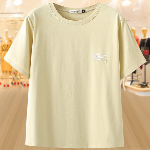 大码纯棉短袖t恤女夏季新款