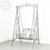 美式 复古铁艺户外单人秋千吊篮摇椅 庭院花园椅子室内儿童吊椅