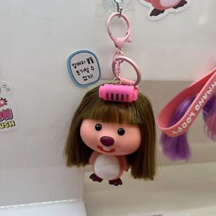 韩国正品loopy爱豆系列露比梳小辫紫头发女明星挂件女生书包挂饰