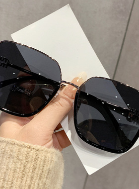 新款金属大框高级感偏光太阳镜ins风街拍时尚男女款防紫外线墨镜