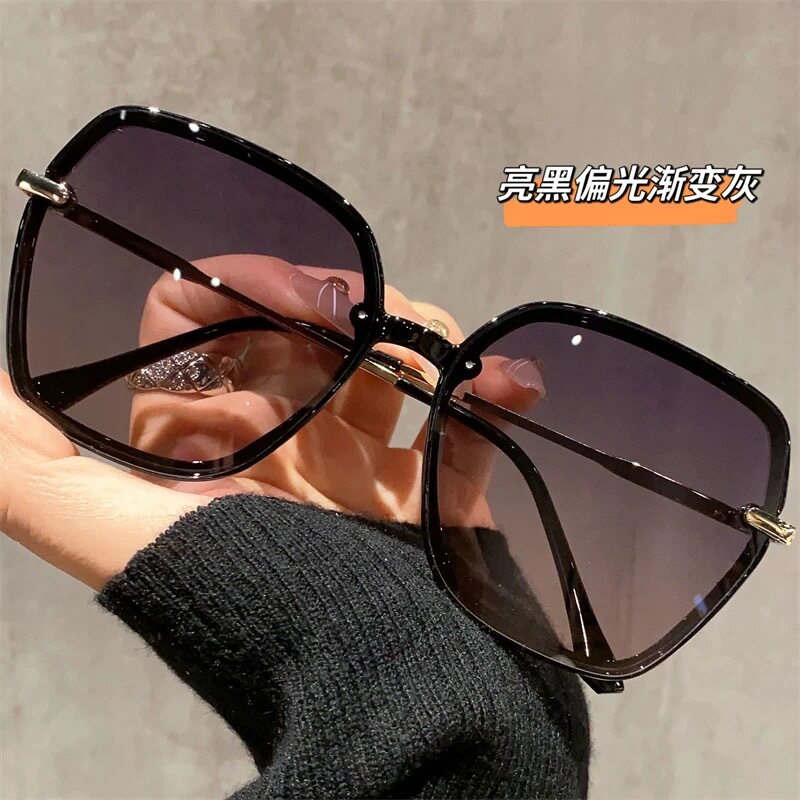 大框方圆脸墨镜女新款高级感显脸小防紫外线防晒偏光太阳眼镜