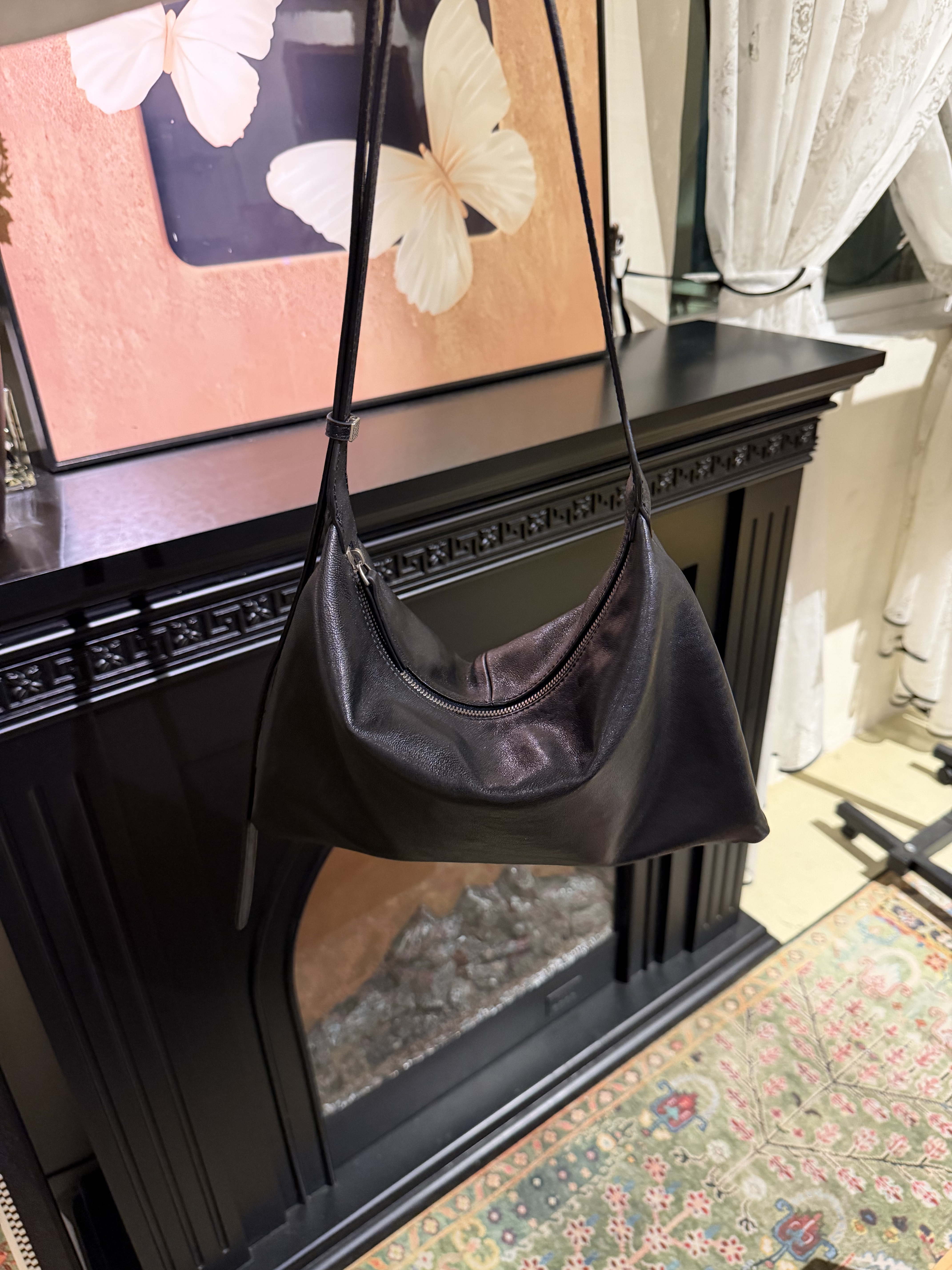 【慕懿时袋】植鞣皮腋下包经典hobo包百搭单肩斜挎饺子包女5836