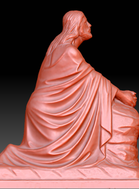 雕刻图三维立体精雕圆雕图STL3D模型Y929西方人物圆雕图