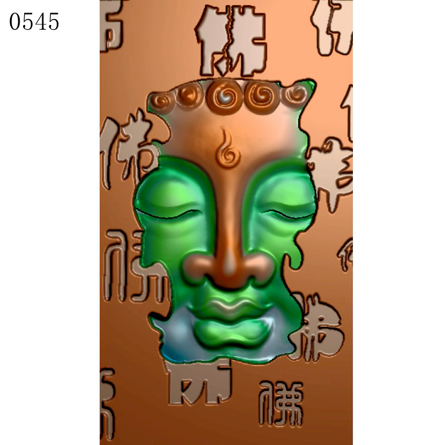 修炼成佛0545浮雕图北京精雕jdp灰度图bmp挂件素材浮雕图