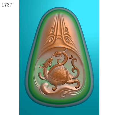 神归1737浮雕图北京精雕JDP灰度图BMP挂件素材浮雕图