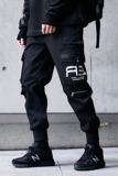 5127有现货2021春季潮牌黑色工装裤男士宽松束脚运动裤，男装休闲裤，电商A438